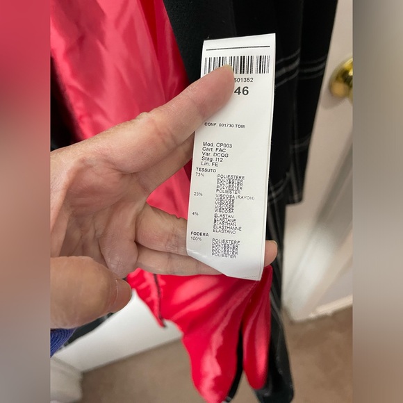 Sandro Ferrone (Roma) coat black and white check,size M - Picture 5 of 9